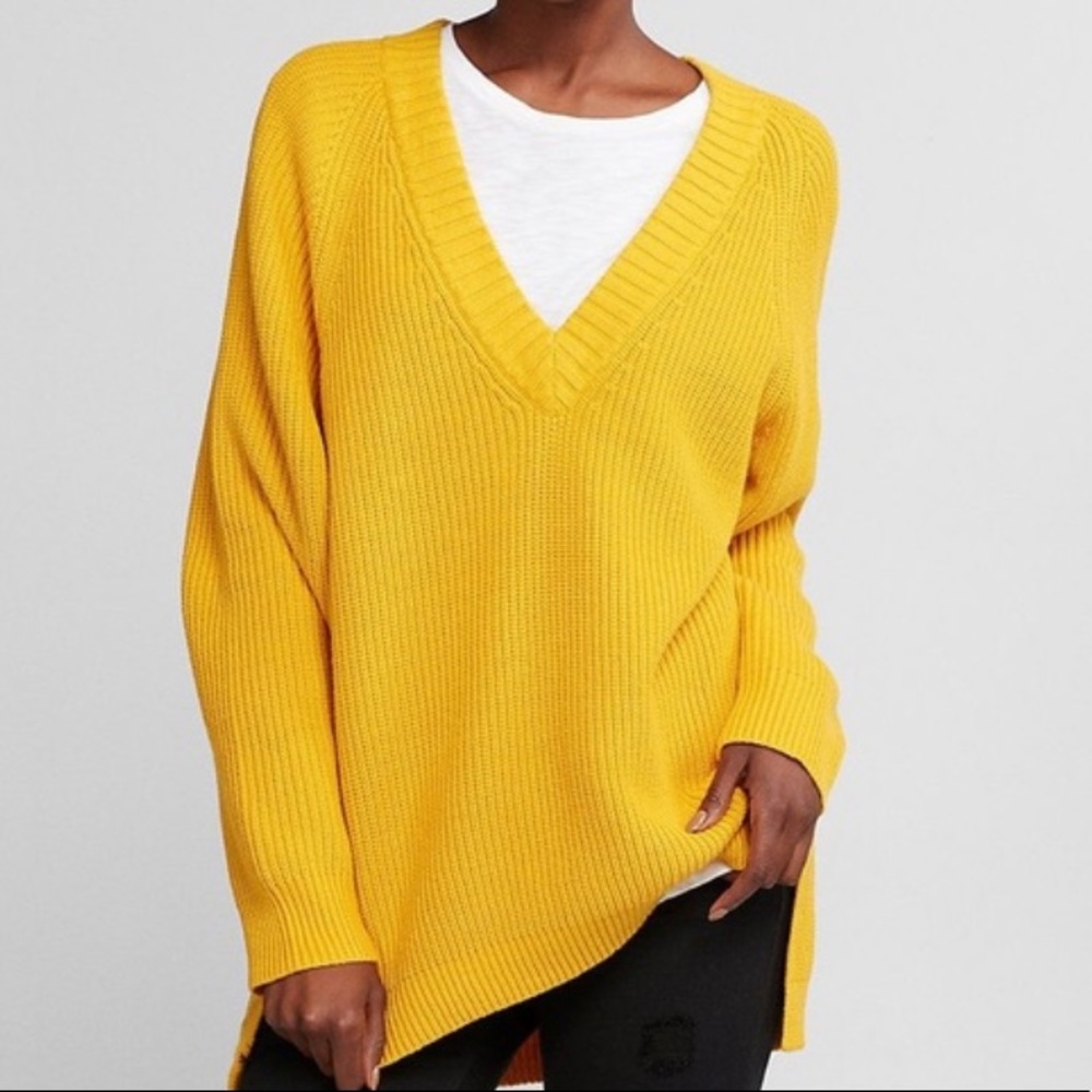 Express Oversized V-neck Sweater